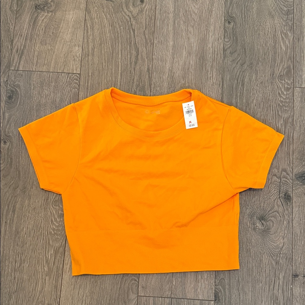 Aerie Orange Cropped T-Shirt